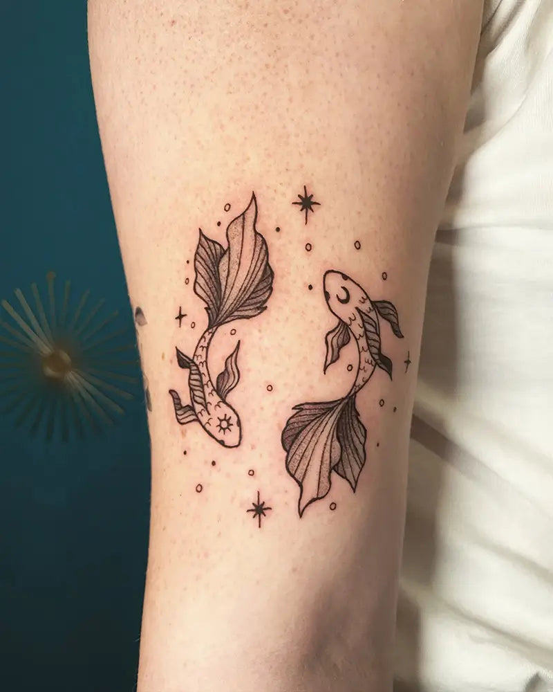 Explore Mystical Pisces Tattoos： Perfect Designs for Water Sign