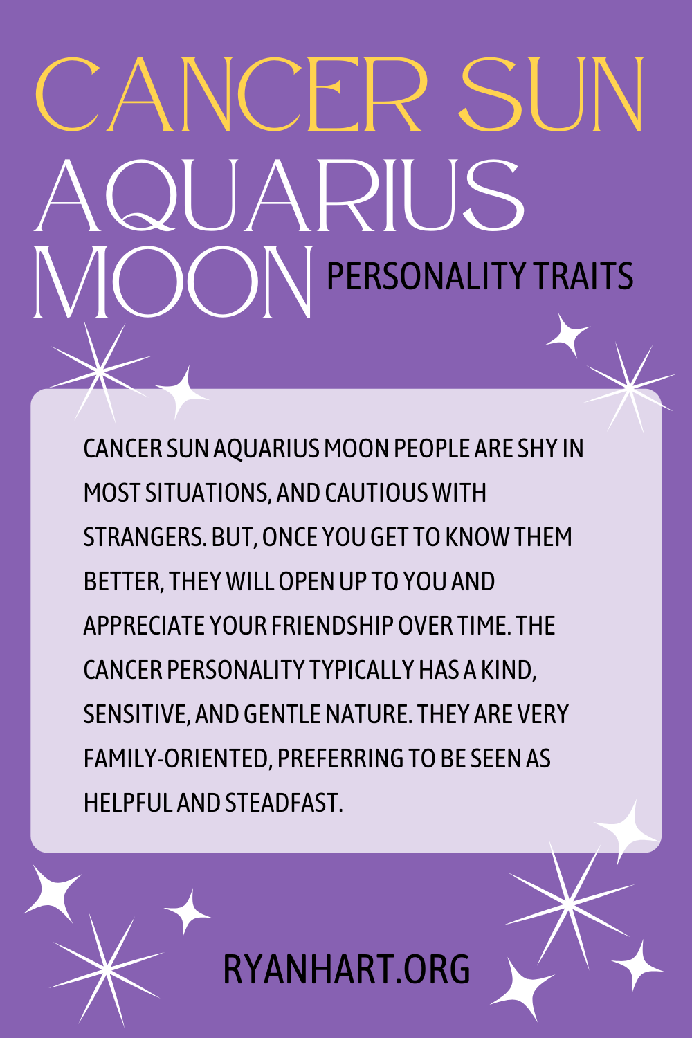 The Unique Personality Traits of Cancer Sun and Aquarius Moon