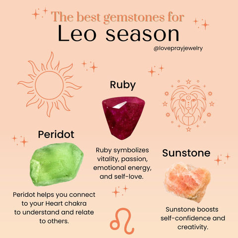 Peridot and Ruby： The Ultimate Birthstones for Leos Strength and Healing