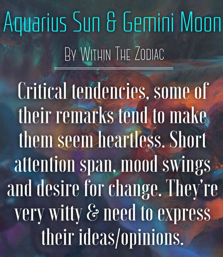 The Fascinating Blend of Aquarius Sun and Gemini Moon Characteristics