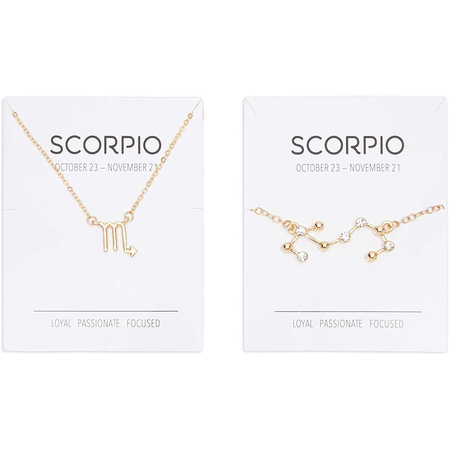 Gold Scorpio Constellation Necklace - Unique Zodiac Jewelry Gift for Scorpio