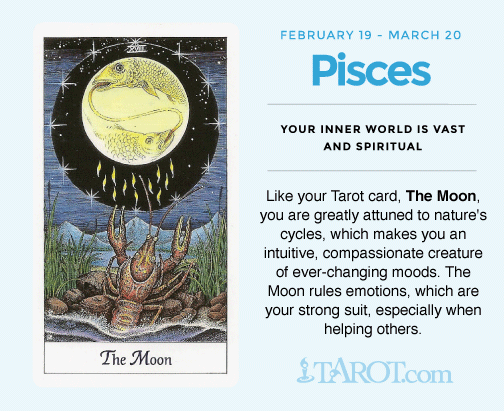 The Moon Tarot Card and Its Connection to Pisces Zodiac Traits