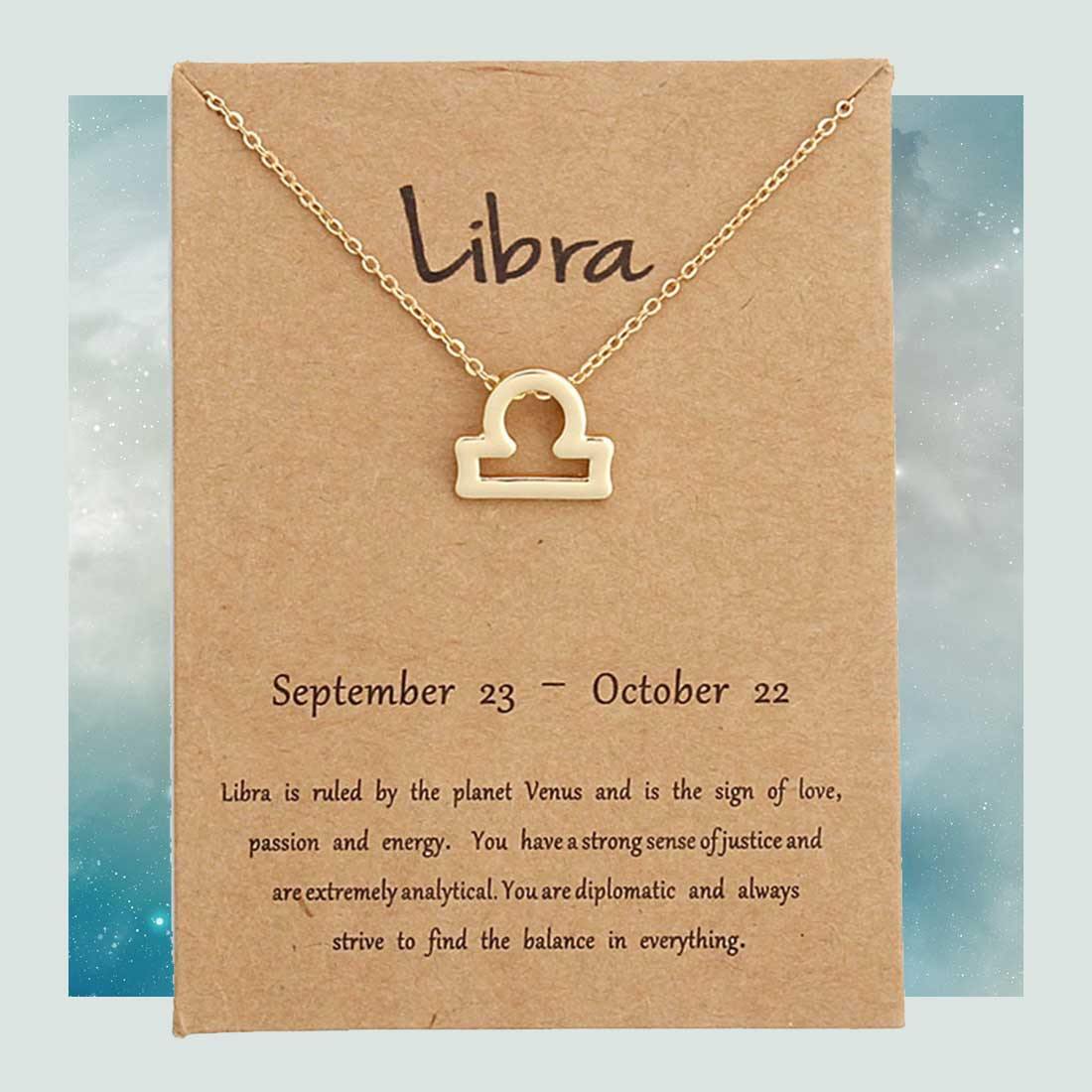 Stunning Libra Zodiac Necklace - A Perfect Balance of Style & Astrology