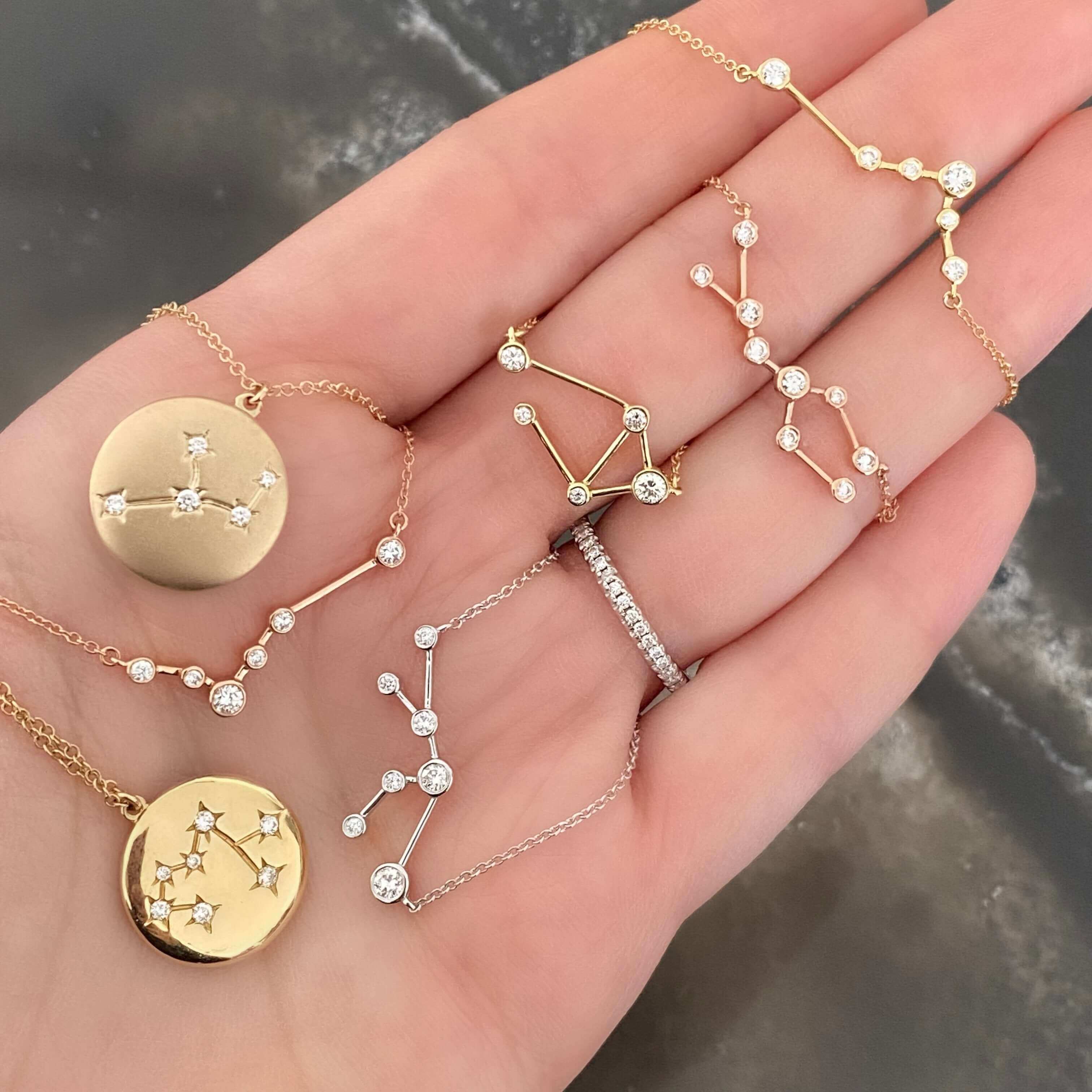 Elegant Libra Constellation Necklace - Gold & Silver Designs