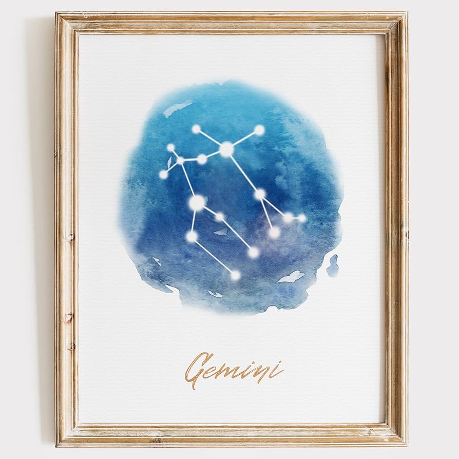 Gemini Zodiac Wall Art: Elegant Astrology Posters for Modern Spaces