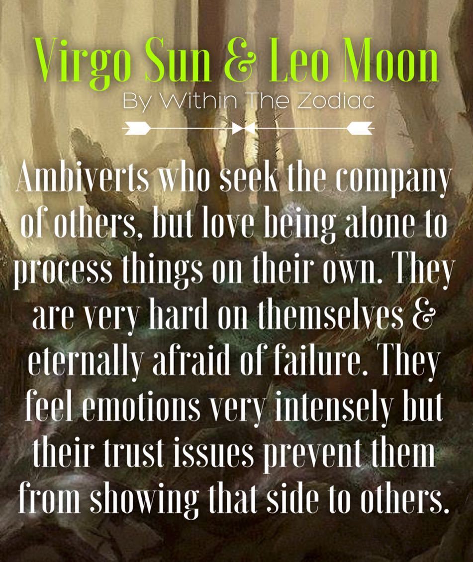 virgo sun leo moon