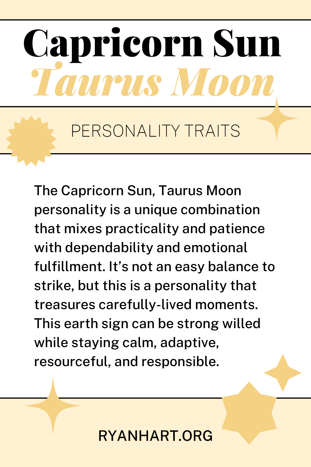 Taurus Sun Capricorn Moon: A Practical and Grounded Personality