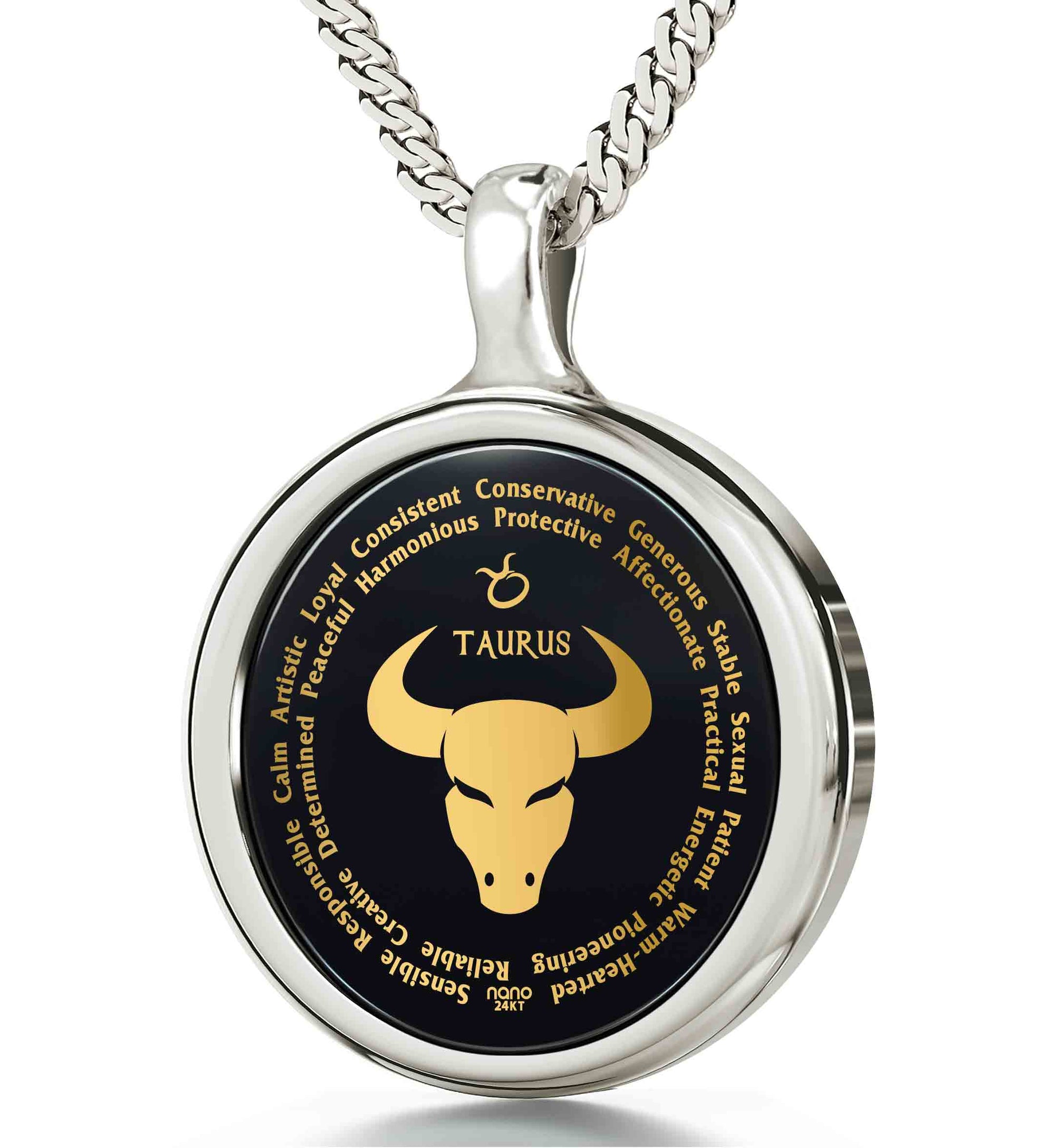 Elegant Taurus Zodiac Necklace for May Birthdays and Astrology Lovers