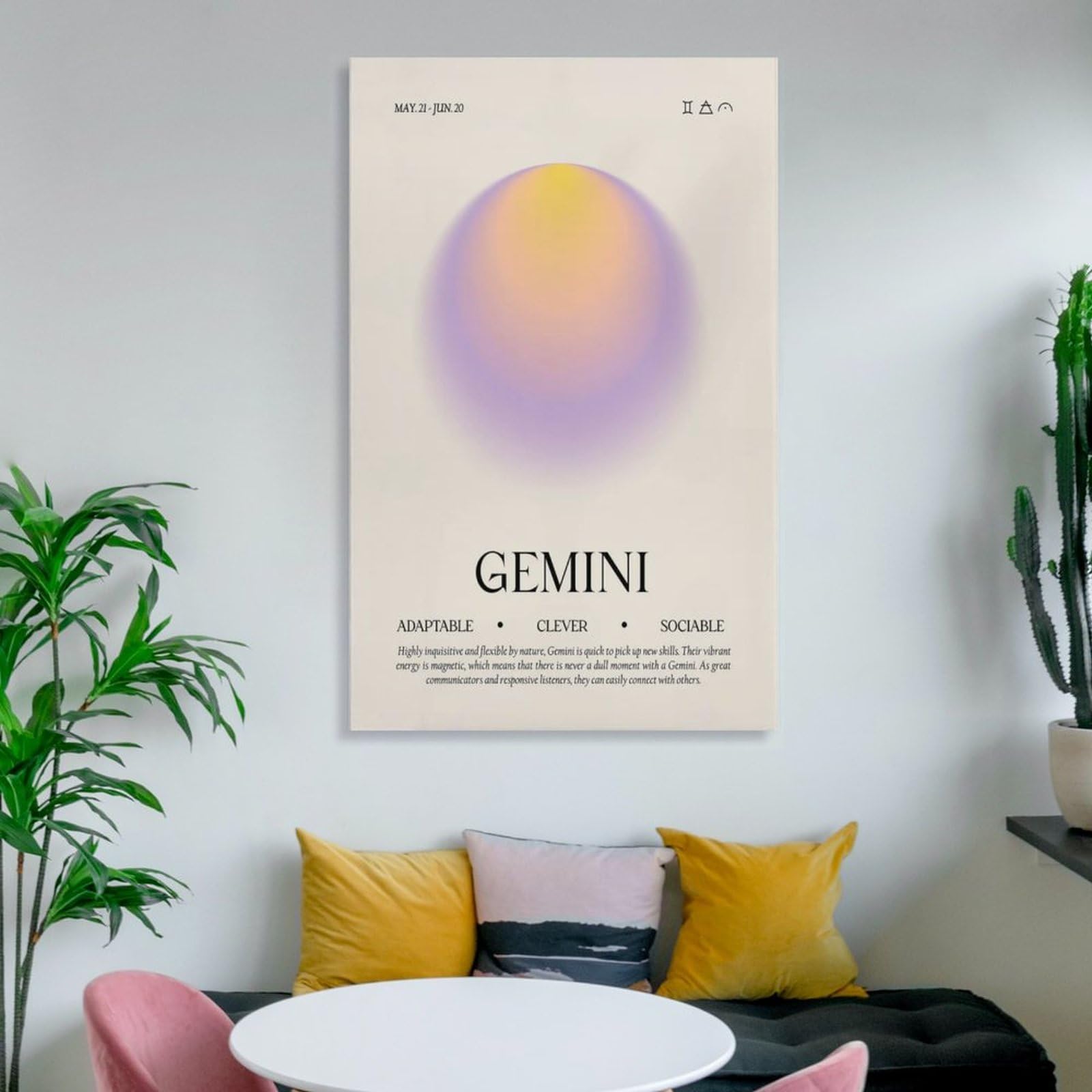 Gemini Zodiac Wall Art: Elegant Astrology Posters for Modern Spaces