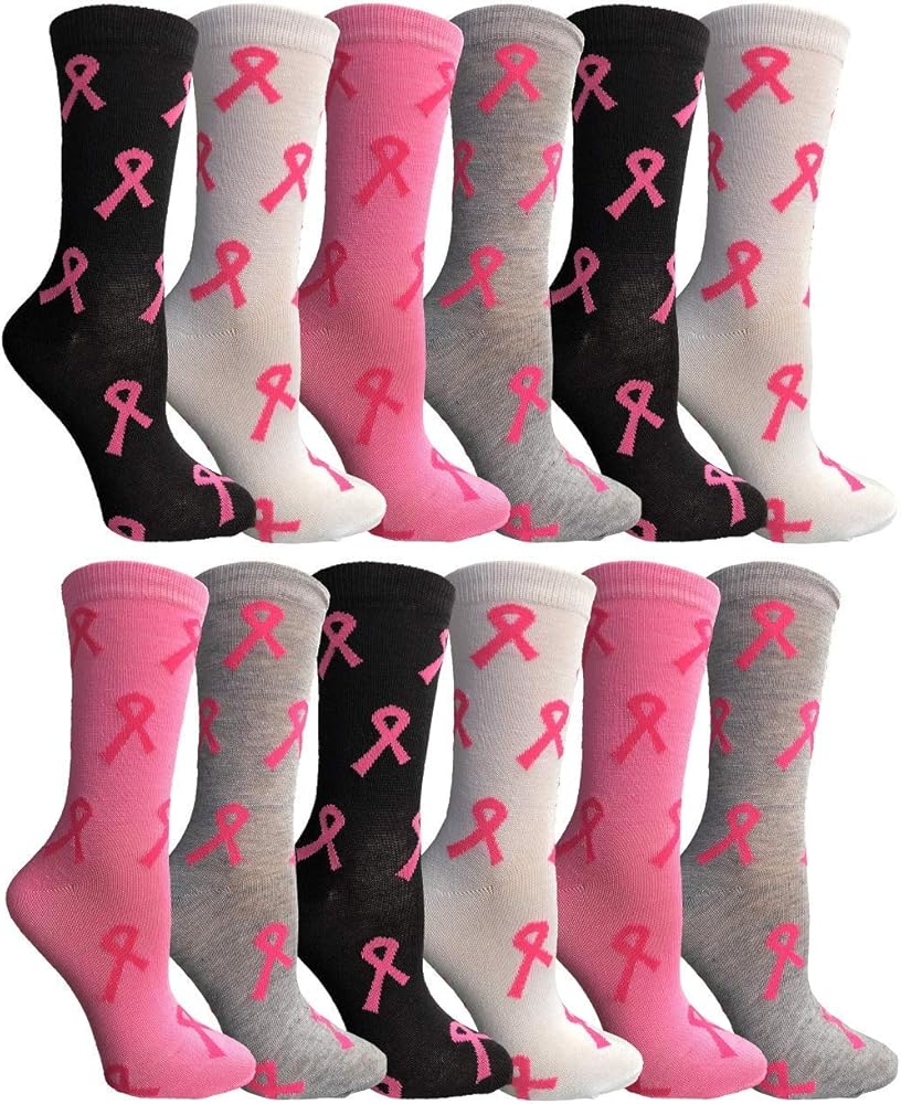 breast cancer socks