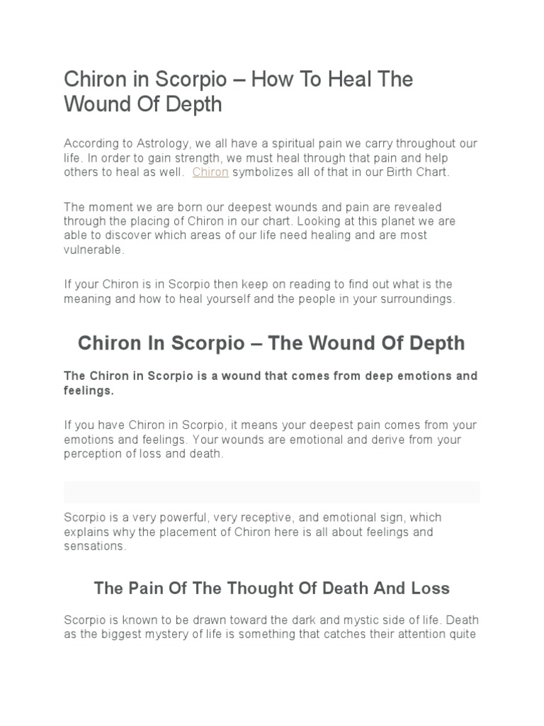 Chiron in Scorpio Generation: Unveiling the Intensity Within You