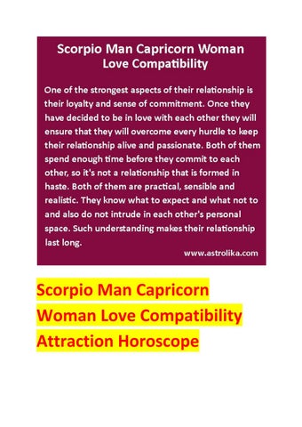 Love Match? Scorpio Man and Capricorn Woman Relationship Insights