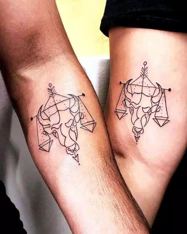 Discover Stunning Libra and Taurus Combined Tattoo Designs