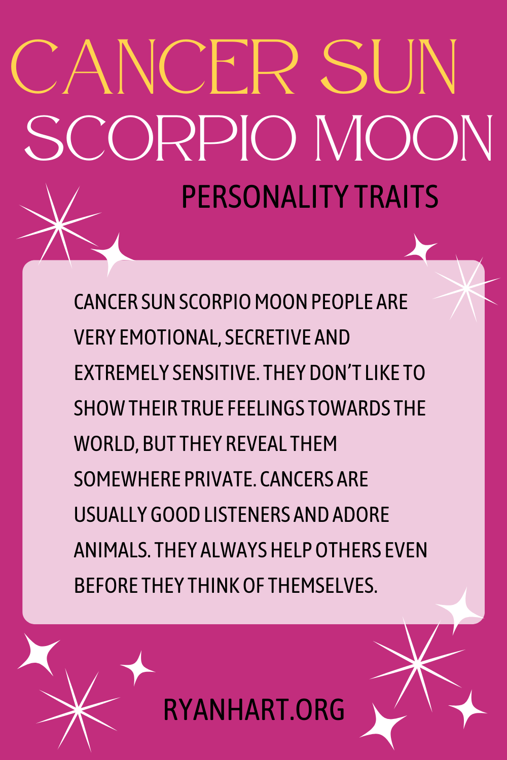 Decoding Cancer Sun with Scorpio Moon Personalities