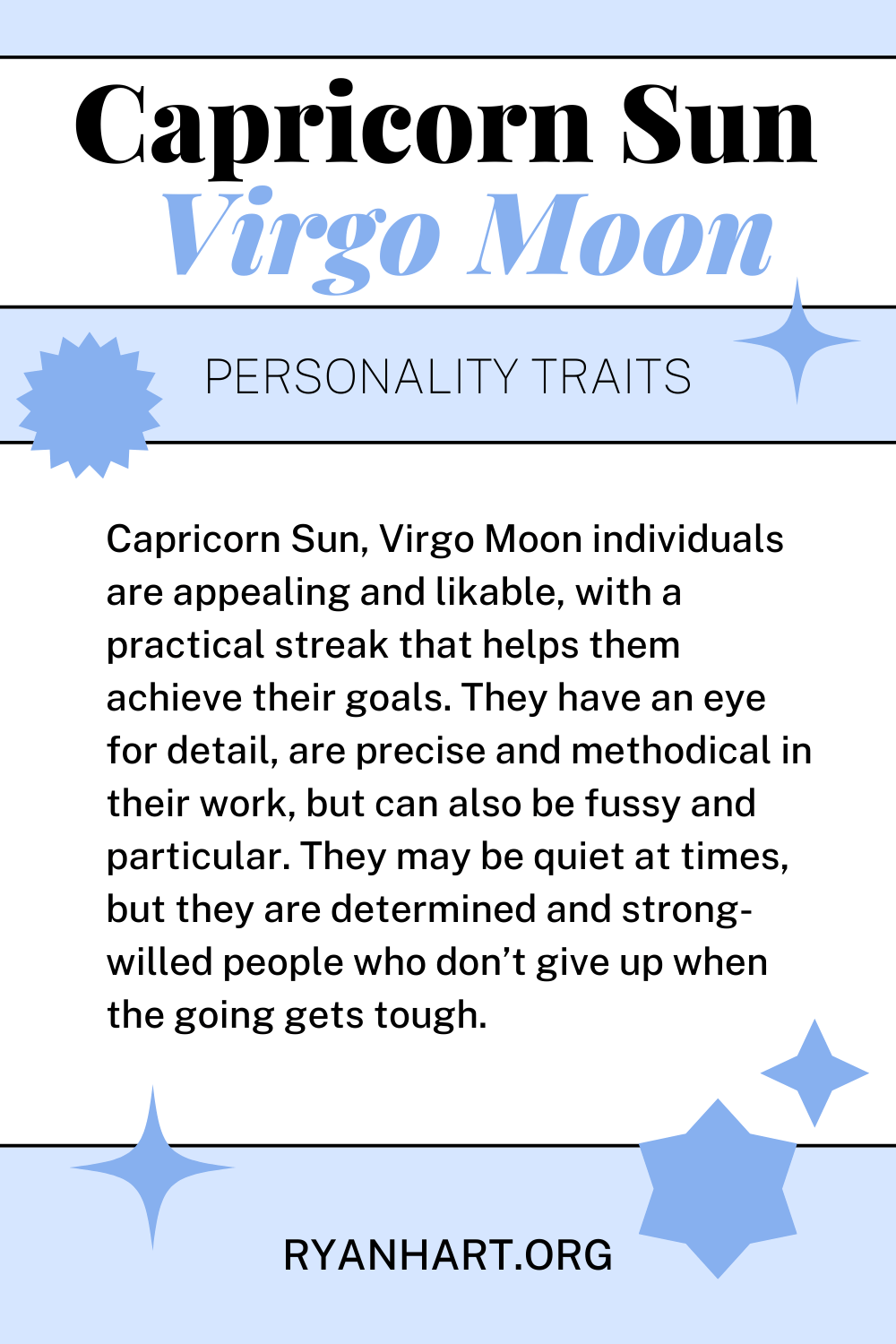 capricorn sun virgo moon whats it like in life and love