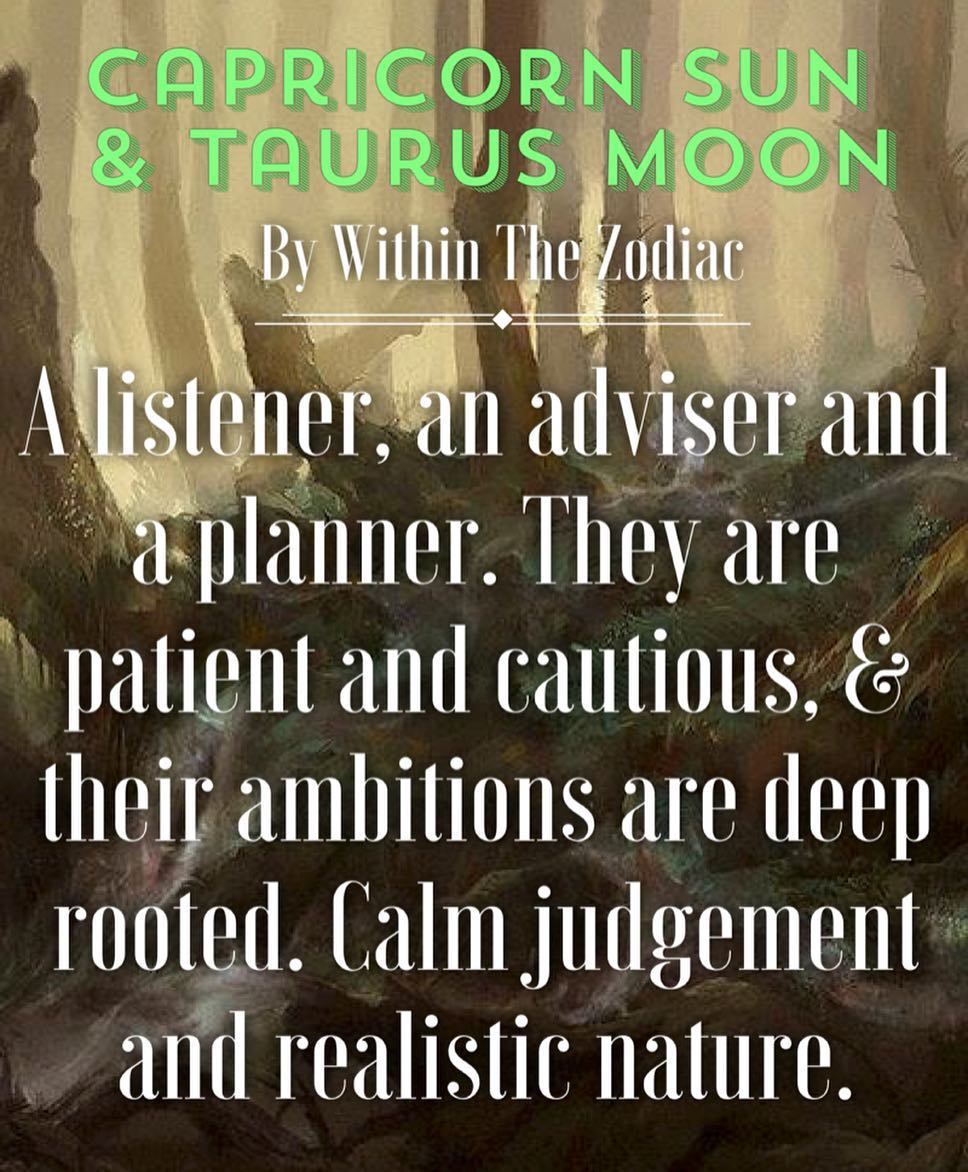 Understanding the Capricorn Sun Taurus Moon Personality