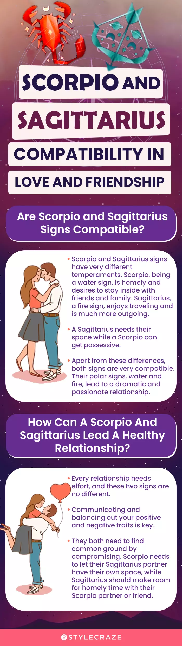 Unlock Love Secrets: Sagittarius and Scorpio Compatibility Percentage and Their Chances for a Happy Couple!