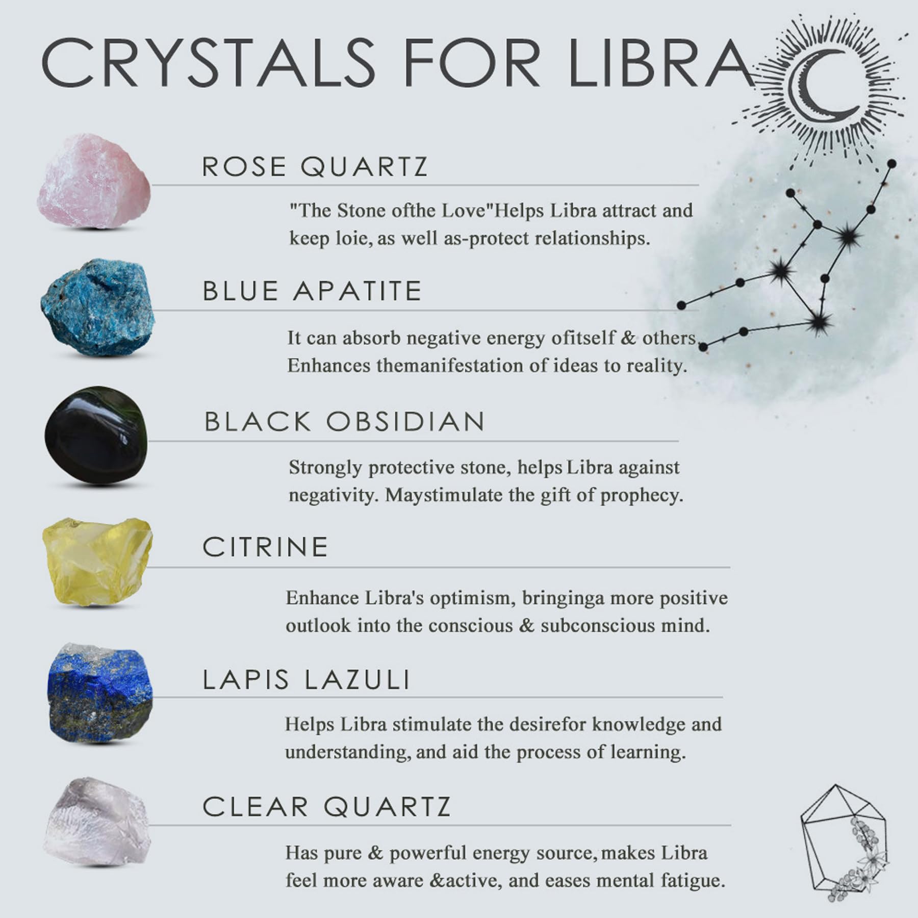 Libra Crystals: Healing Properties and Benefits