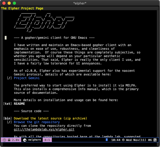 Using Emacs for Gemini Browsing? (Quick Start with the Elpher Client)